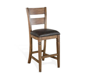 Sunny Designs Doe Valley Buckskin Barstool with Cushioned Seat
