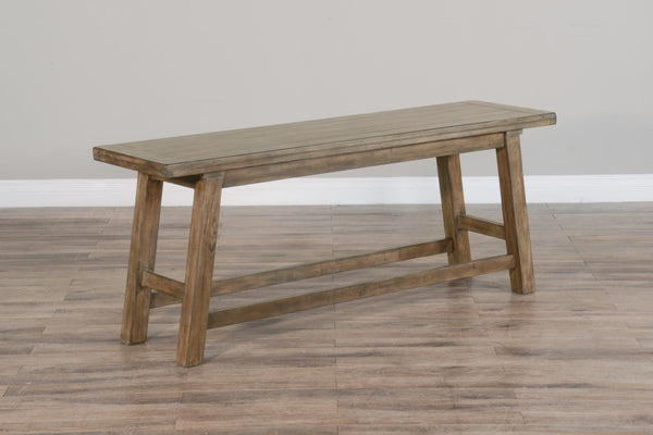 Sunny Designs Doe Valley Buckskin Counter Wood Seat Bench
