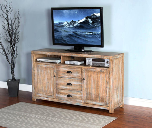 Sunny Designs Durango Weathered Brown 60 Inch TV Stand Console