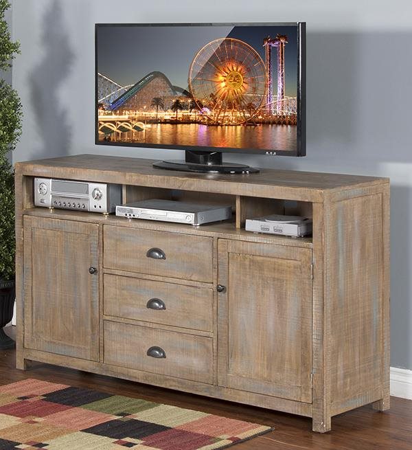 Sunny Designs Durango Weathered Brown 66 Inch TV Stand Console