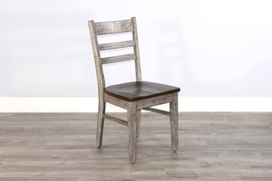 Sunny Designs Homestead Hills 37 Inch Tobacco Leaf & Alpine Grey Ladderback Dining Chair