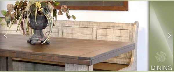 Sunny Designs Homestead Hills Tobacco Leaf & Alpine Grey Breakfast Nook Set