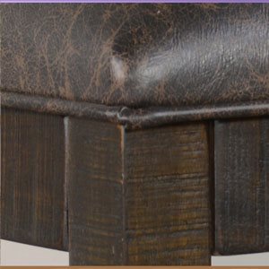 Sunny Designs Homestead Tobacco Leaf 24 Inch Stool with Cushioned Seat