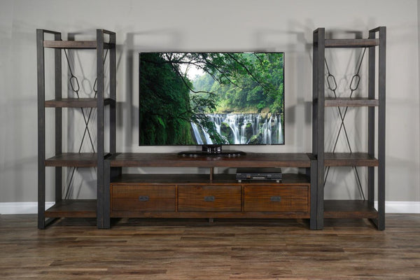 Sunny Designs Homestead Tobacco Leaf 64 Inch TV Stand Console