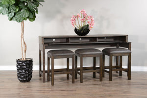 Sunny Designs Homestead Tobacco Leaf Console Table with Usb Power Pack