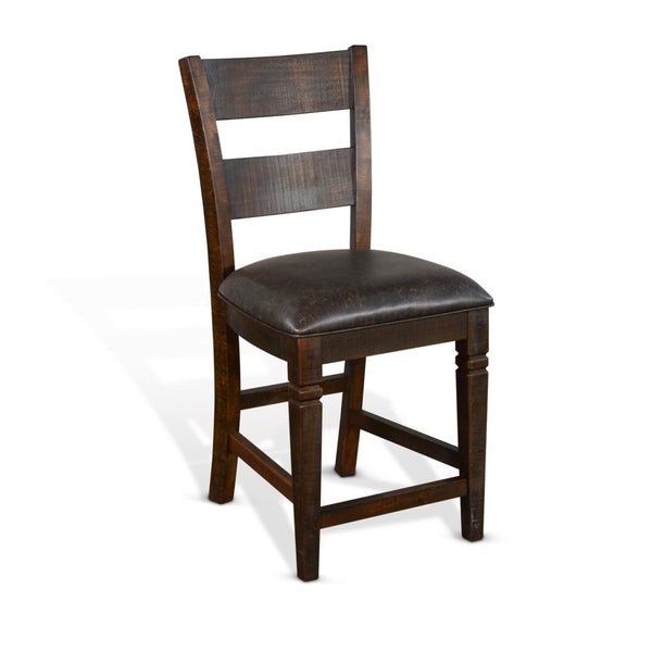 Sunny Designs Homestead Tobacco Leaf Ladderback 41 Inch Barstool