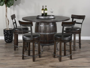 Sunny Designs Homestead Tobacco Leaf Round Pub Table