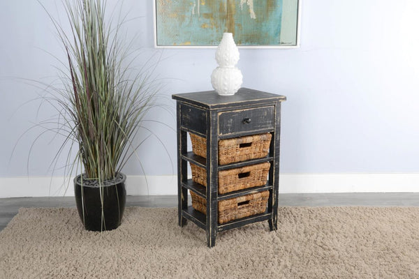 Sunny Designs Marina Black Sand Storage Coffee Table