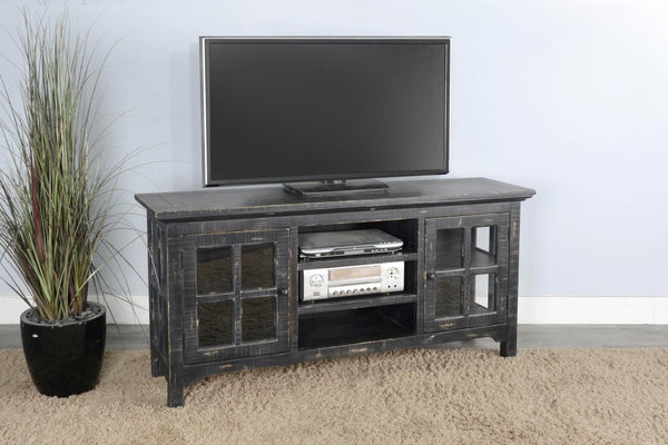 Sunny Designs Marina Black Sand TV Stand Console
