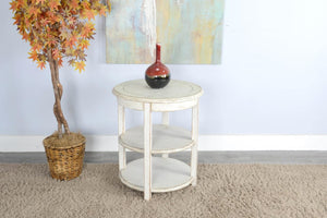 Sunny Designs Marina White Sand 27 Inch Side Table