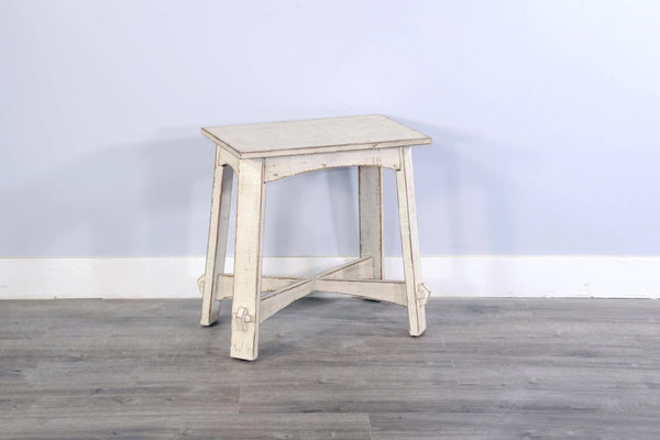Sunny Designs Marina White Sand Chairside Table