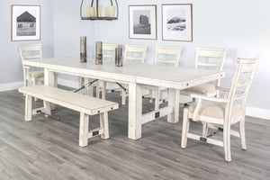 Sunny Designs Marina White Sand Extension Dining Table