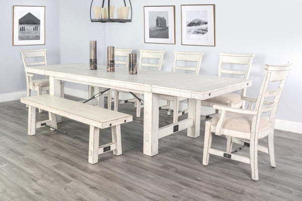 Sunny Designs Marina White Sand Extension Dining Table