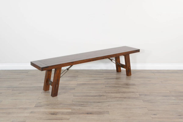Sunny Designs Tuscany 72 Inch Vintage Mocha Bench