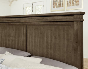 Vaughan-Bassett Cool Rustic Mink King Mansion Bed with Footboard Storage