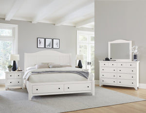 Vaughan-Bassett Cool Farmhouse Soft White Sleigh King Headboard
