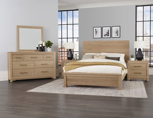 Vaughan-Bassett Crafted Cherry Bleached Bens Plank Queen Headboard