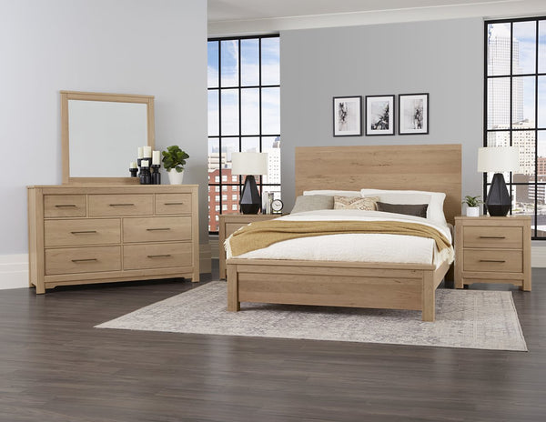 Vaughan-Bassett Crafted Cherry Bleached Bens Plank Queen Headboard