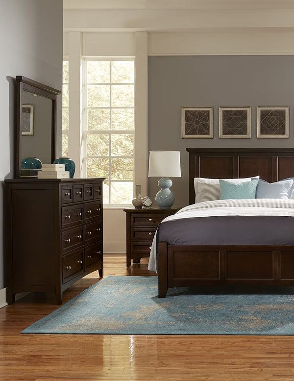 Vaughan-Bassett Bonanza Merlot California King Mansion Bed