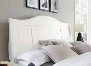 Vaughan-Bassett Cool Farmhouse Soft White King Sleigh Bed