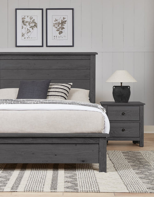 Vaughan-Bassett Custom Express Graphite King Farmhouse Bed
