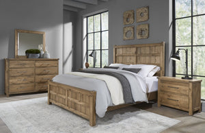 Vaughan-Bassett Dovetail Natural California King Board & Batten Bed