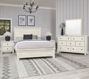 Vaughan-Bassett Custom Express Weathered White California King Farmhouse Bed