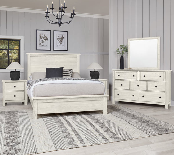 Vaughan-Bassett Custom Express Weathered White California King Farmhouse Bed