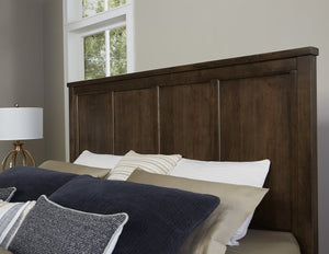 Vaughan-Bassett Crafted Cherry Dark Queen Six Panel Bed