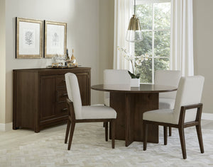 Vaughan-Bassett Crafted Cherry Dining Dark 48 Inch Round Table with Wood Base