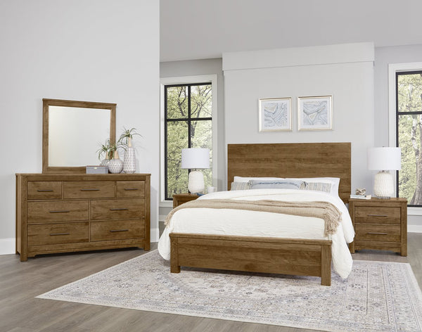Vaughan-Bassett Crafted Cherry Medium King Plank Bed