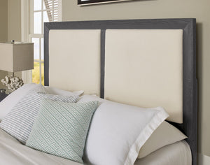 Vaughan-Bassett Custom Express Graphite King Upholstered Bed Pebble