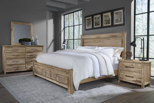 Vaughan-Bassett Dovetail Sun Bleached White California King Poster Bed with 6X6 Footboard