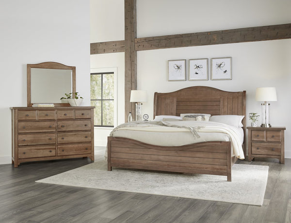 Vaughan-Bassett Cool Farmhouse Natural Arched Mirror