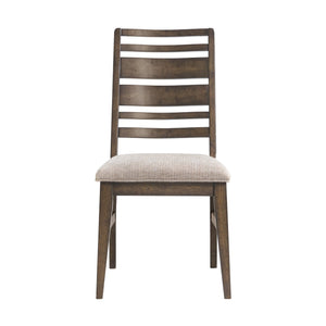 Intercon Kauai Brushed Mango Wood Contemporary Ladder Back Dining Side Chair with Cushion Seat