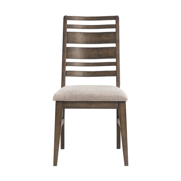 Intercon Kauai Brushed Mango Wood Contemporary Ladder Back Dining Side Chair with Cushion Seat