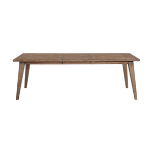 Intercon Oslo Weathered Chestnut Transitional Dining Table with Leaf
