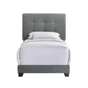 Intercon Gunmetal Contemporary Addyson Twin Upholstered Bed