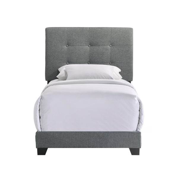 Intercon Gunmetal Contemporary Addyson Twin Upholstered Bed