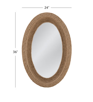 Bassett Mirror Coastal Natural Jute Rope Regatta Wall Mirror