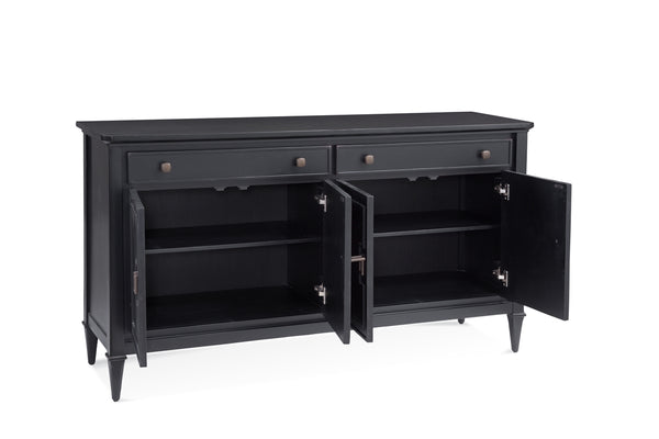 Bassett Mirror Traditional Antique Black Hudson Server