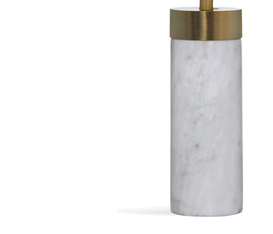 Bassett Mirror Glam White Marble/Antique Brass Finish Jocelyn Table Lamp