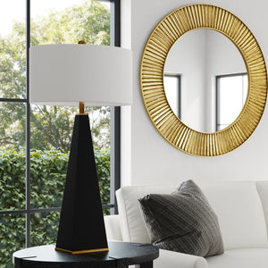 Bassett Mirror Modern Glossy Black Elle Table Lamp