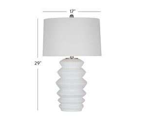 Bassett Mirror Modern White Hess Table Lamp