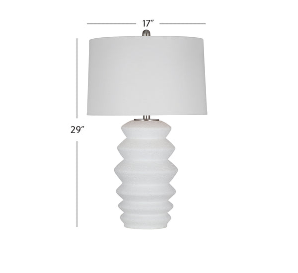 Bassett Mirror Modern White Hess Table Lamp