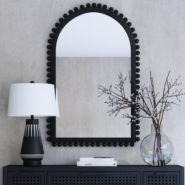Bassett Mirror Boho Black Renn Arched Wall Mirror