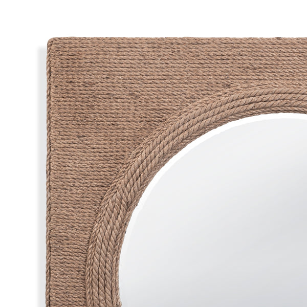 Bassett Mirror Coastal Brown Avon Square Beveled Wall Mirror