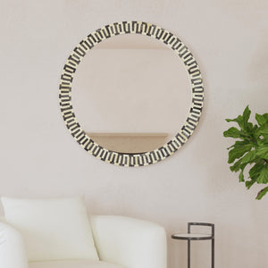 Bassett Mirror Contemporary Blue/White Sceptre Wall Mirror