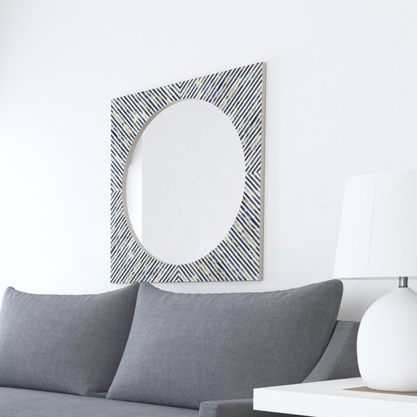 Bassett Mirror Modern Bone Sunburst Bone Wall Mirror