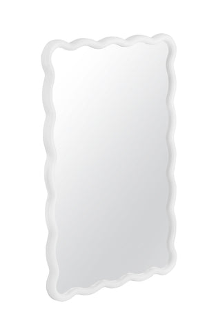 Bassett Mirror Modern White Bryony Rectangular Wall Mirror